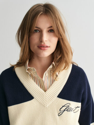 Pull col V en coton - GANT