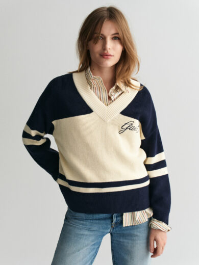 Pull col V en coton - GANT