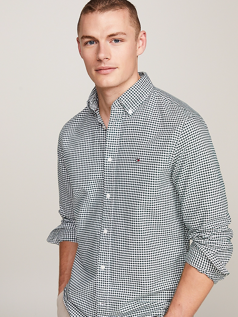 Chemise Oxford coupe standard à motif vichy - TOMMY HILFIGER