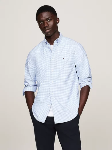 Chemise Oxford coupe standard à motif vichy - TOMMY HILFIGER