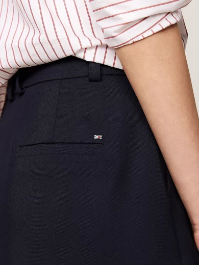 Minijupe trapèze à drapeau brodé en polyester - TOMMY HILFIGER