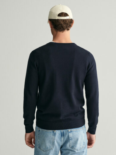 Pull col V en coton classique - GANT