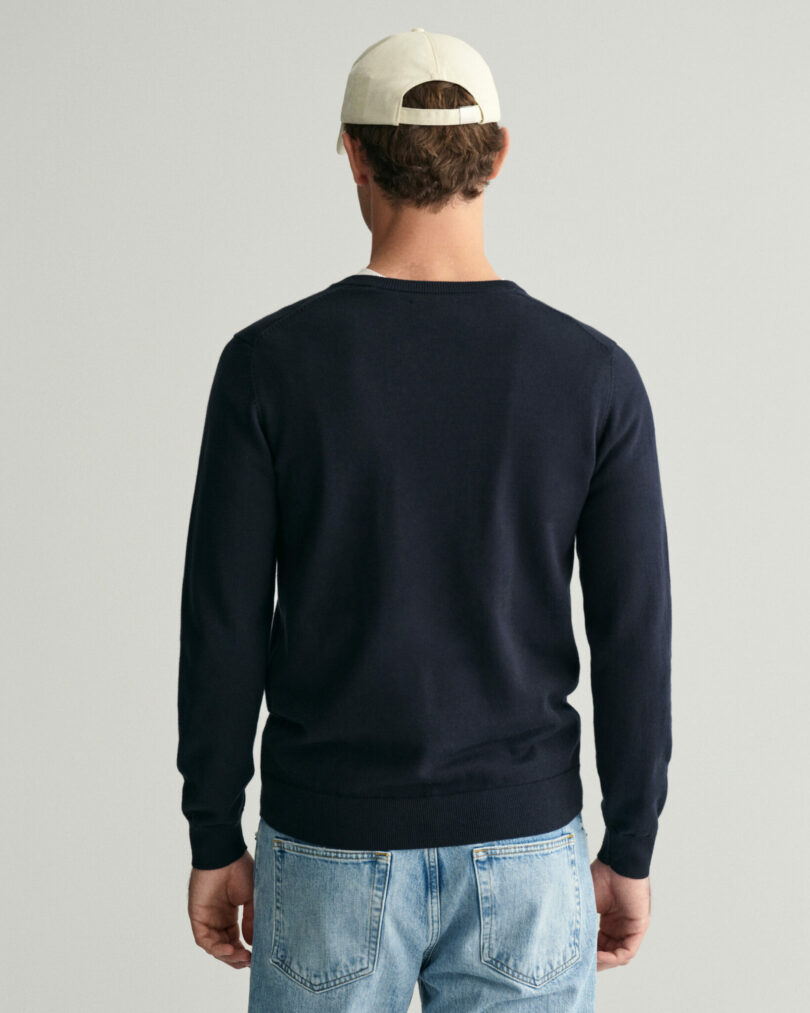 Pull col V en coton classique - GANT