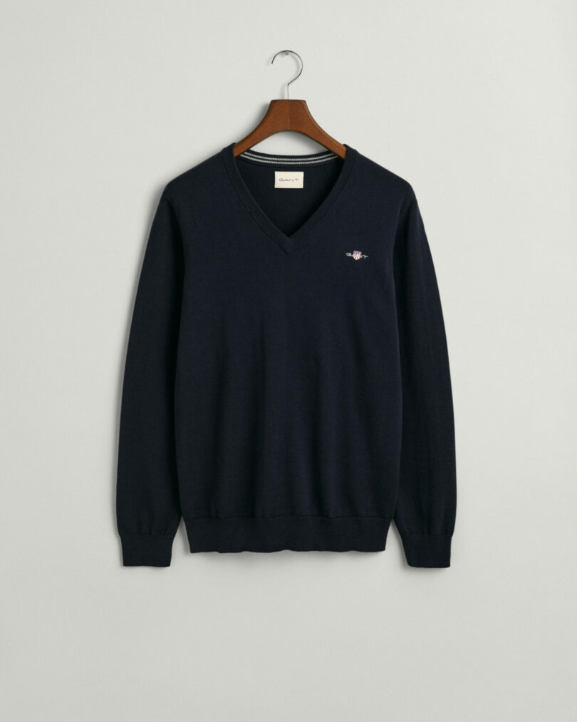 Pull col V en coton classique - GANT