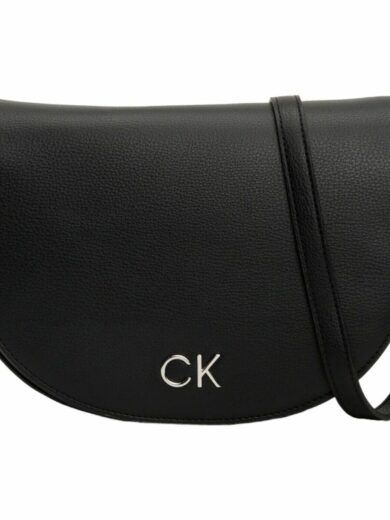 Sac en bandoulière similicuir grainé - Borsa Tracolla Donna Black - CALVIN KLEIN