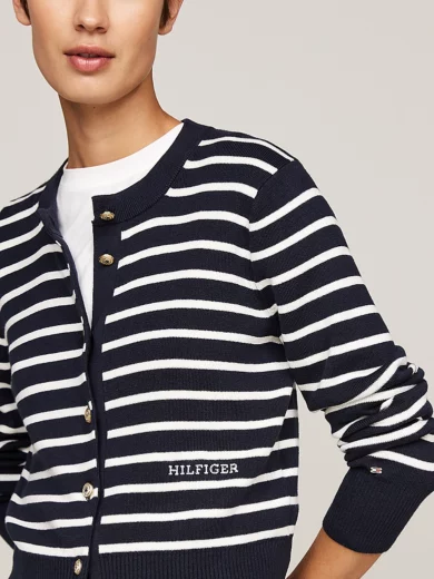 Cardigan ajusté à rayures - TOMMY HILFIGER