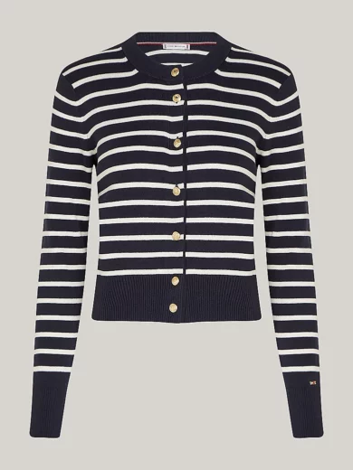 Cardigan ajusté à rayures - TOMMY HILFIGER