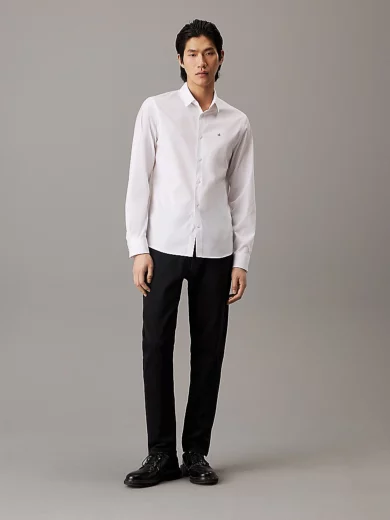 Chemise Slim En Popeline Élastique - CALVIN KLEIN