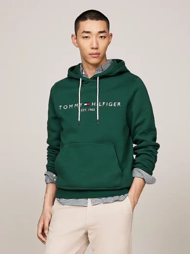 Sweat à capuche à cordon de serrage et logo - TOMMY HILFIGER