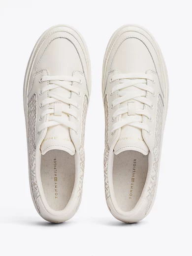 Baskets compensées en cuir TH Monogram - TOMMY HILFIGER