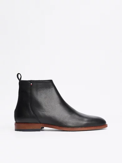 Bottes Chelsea en cuir zippées - TOMMY HILFIGER