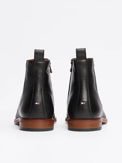 Bottes Chelsea en cuir zippées - TOMMY HILFIGER