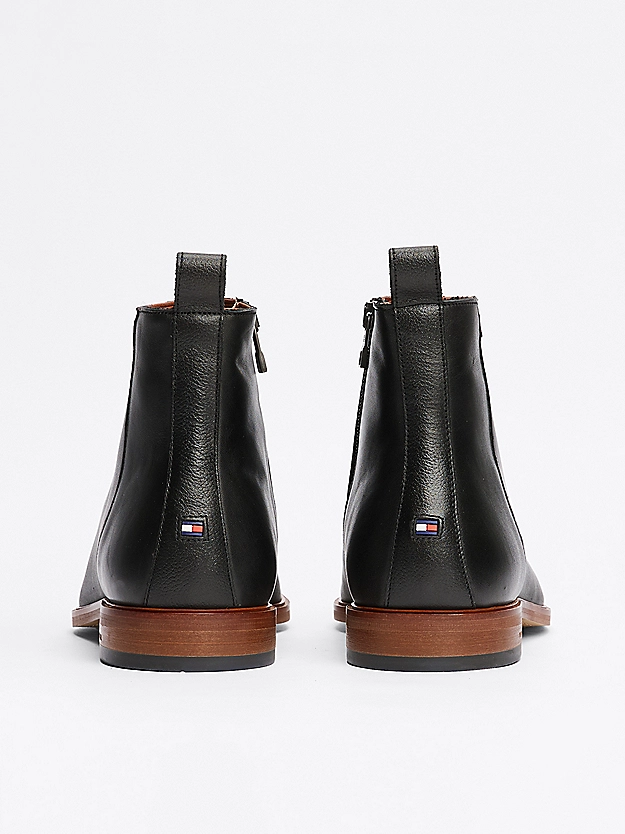 Bottes Chelsea en cuir zippées - TOMMY HILFIGER