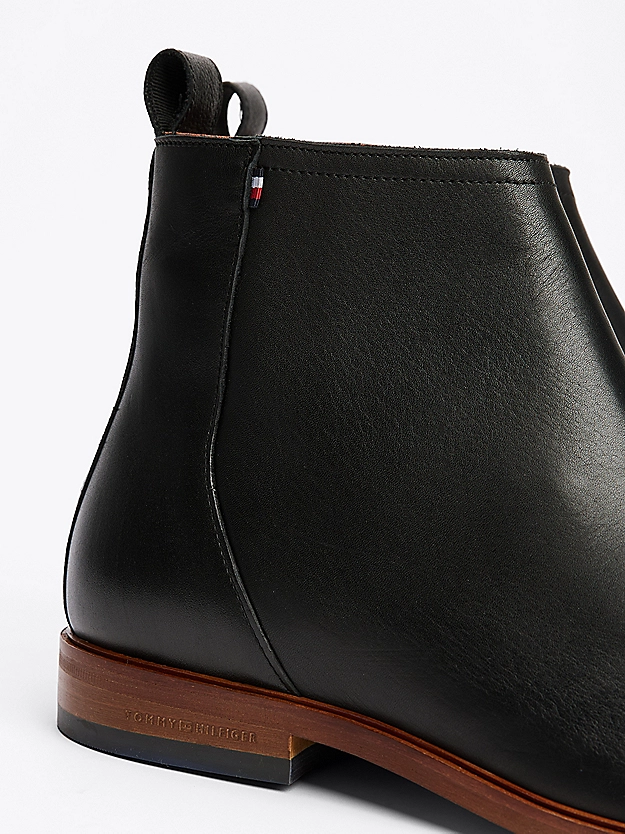 Bottes Chelsea en cuir zippées - TOMMY HILFIGER