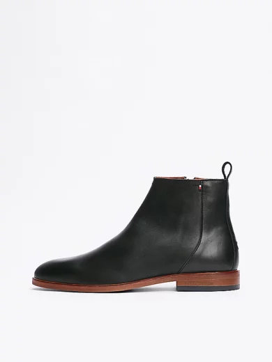 Bottes Chelsea en cuir zippées - TOMMY HILFIGER