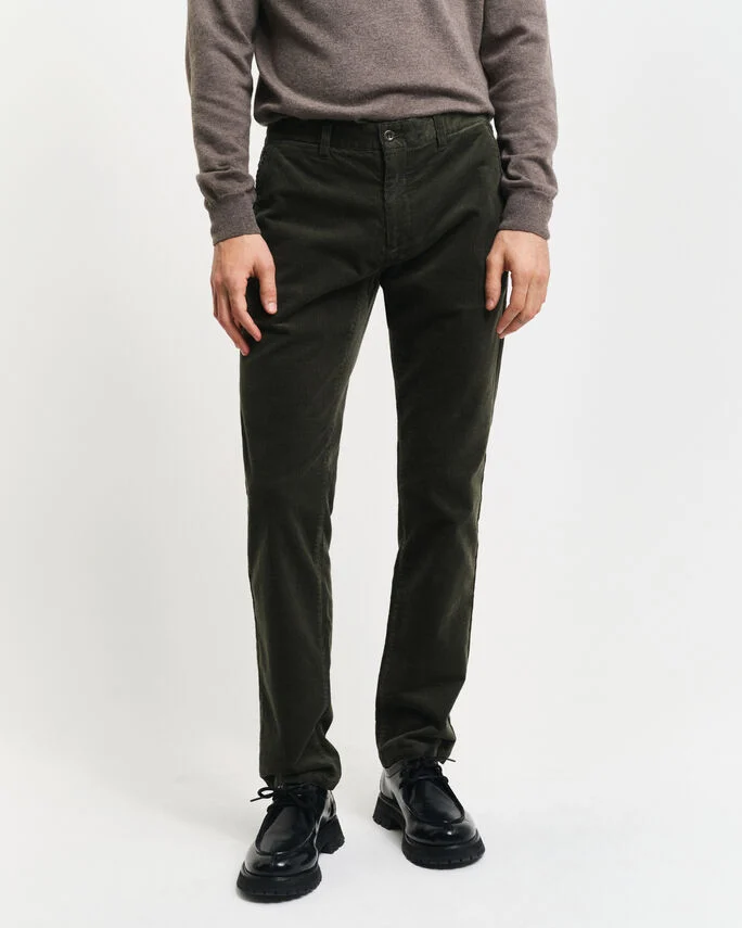 Pantalon chino slim fit en velours côtelé - GANT